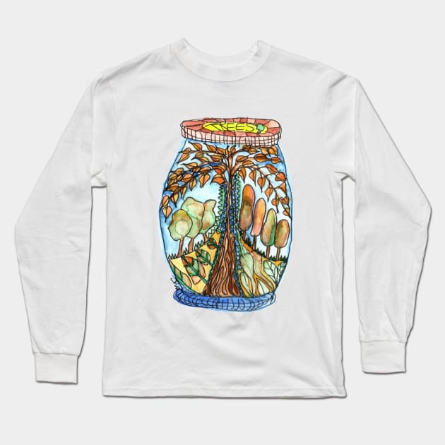 Treearium #3 Long Sleeve T-Shirt by wiccked